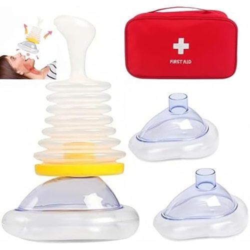LifeVac Yellow Travel Kit - Portable Suction Rescue Device, First Aid Kit for Kids and Adults, Portable Airway Suction Device for Children and Adults