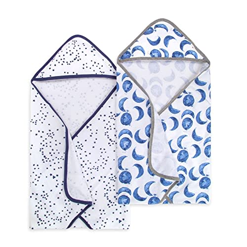 Burt's Bees Baby - Hooded Towels, Absorbent Knit Terry, Super Soft Single Ply, 100% Organic Cotton