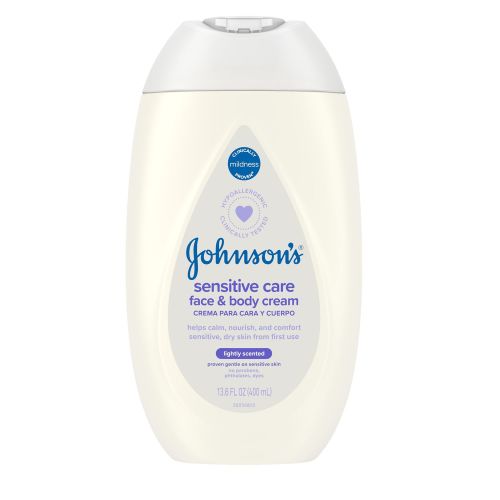 Johnson's Sensitive Care Face & Body Cream, 13.6 OZ