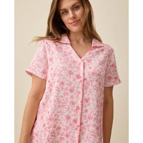 Cotton Bamboo Pajama Set | Pink Toile - Kindred Bravely