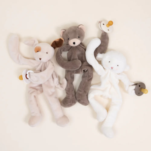 Christening Gifts - Bear Pacifier Holder – Baby Beau and Belle