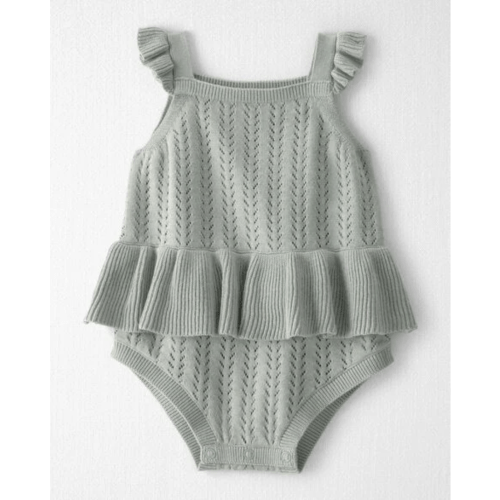 Baby Girl Organic Cotton Sweater Knit Bubble - Little Planet | Carter's