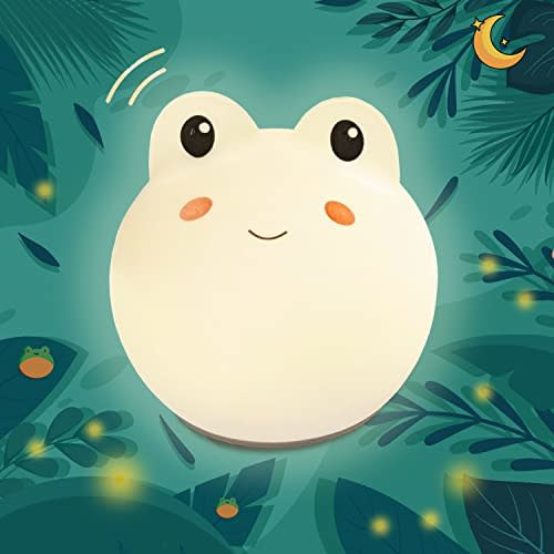 CometMars Silicone Frog Lamp, Nursery Squishy Lamp,Cute LED Animal Soft Nightlight for Kids Teens Boys Girls Christmas Gift