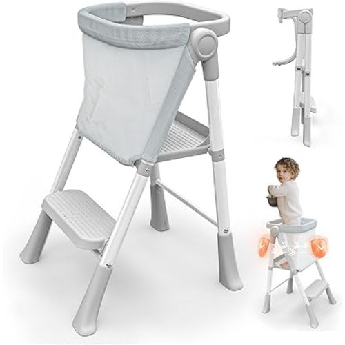 Foldable Toddler Standing Tower, Kitchen Helper Stool for Kids 1.5-6 Years