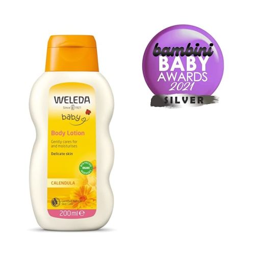 Weleda Baby Calendula Comforting Body Lotion, Plant Rich Moisturizer with Calendula, Chamomile, Sweet Almond and Sesame Oils, 6.8 Fl Oz - 6.6 Fl Oz (Pack of 1)