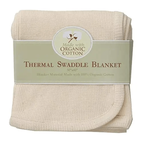 TL Care 30" X 40" Thermal/Waffle Swaddle Blanket Made with Organic Cotton, Natural Color, Soft Breathable, for Boys and Girls