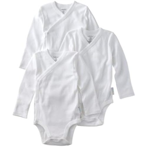 unisex-baby Sterling 3-pack Kimono Bodysuits 100% Organic Cotton Side Snap for Baby Boys & Girls
