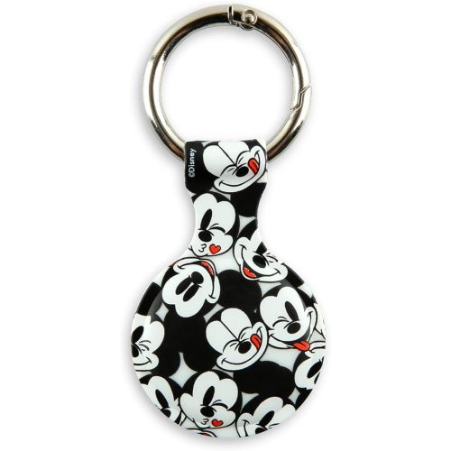 Disney Mickey Mouse Holder for Apple AirTag - Protective Tracker with Keychain for Dog, Bags, Keys - Disneyland Essentials and Holiday Gifts
