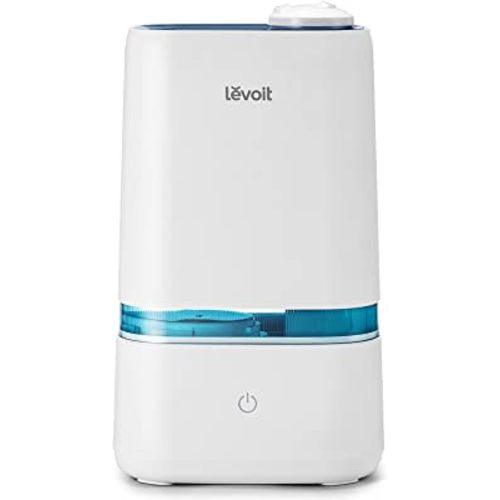 LEVOIT 4L Humidifiers for Bedroom Large Room & Essential Oil Diffuser, Ultrasonic Quiet Cool Mist for Baby, Plants, Last up to 40Hours, Dual 360° Rotation Nozzles, Handle Design, Auto Shut Off, Blue