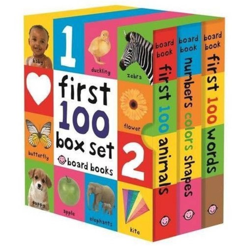 First 100 Board Book Box Set (3 Books)