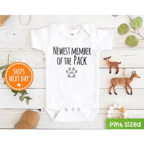 Newest Member of the Pack Baby Onesie® - Cute Announcement Bodysuit