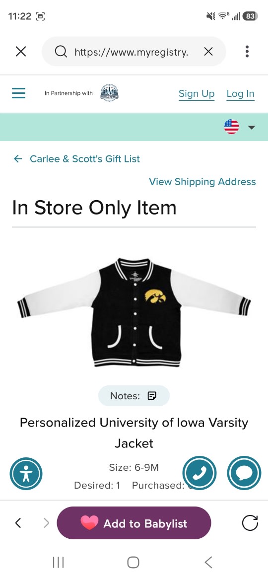 Personalized University of Iowa Varsity Jacket