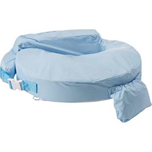My Brest Friend Professional Nursing Pillow | Ergonomic Breastfeeding Pillows | Ideal for Lactation Consultants, NICUs & More | Breastfeeding Essentials | Handy Side Pocket & Easily Wipes Clean, Blue