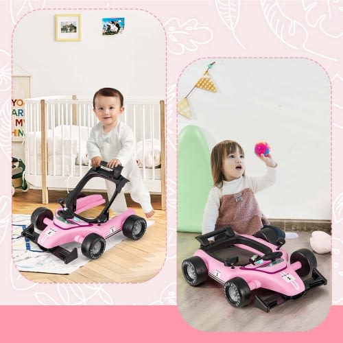 Costway 4-in-1 Baby Walker Foldable Activity Push Walker Adjustable - See Details
