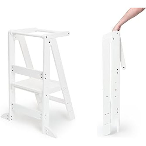 Amazon.com: Foldable Kitchen Stool for Kids - Foldable Toddler Tower, Kitchen Stool for Toddlers, Toddler Standing Tower, Toddler Tower, Kids Stool (White) : Baby