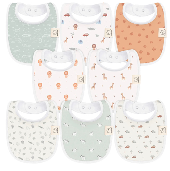 8-Pack Urban Drool Bibs