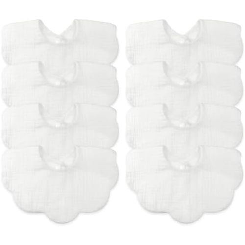 Muslin Baby Bibs for Drooling and Teething Newborn Drool Bibs for Baby Girl Boy