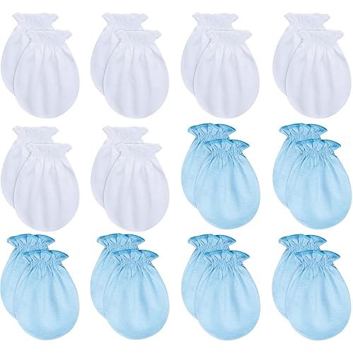 RATIVE No Scratch Mittens and Caps 100% Cotton for Newborn Baby 0-6 Months Boys Girls