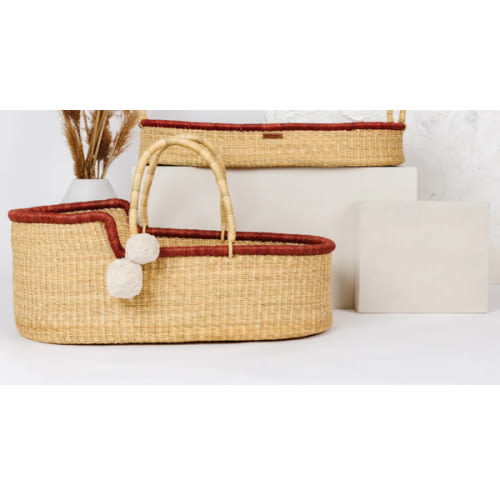 African Moses Basket<br>Brown Handle