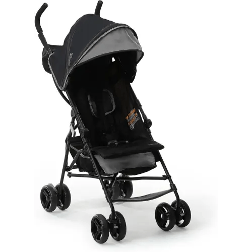 Ingenuity 3D Mini Convenience Stroller – Lightweight Stroller with Compact Fold, Multi-Position Recline, Canopy with Pop Out Sun Visor and More – Umbrella Stroller for Travel and More, Gray