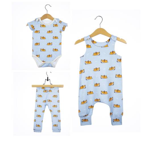 Corgi baby boy girl clothes leggings bodysuit romper t-shirts shorts pants mittens beanie hat baby shower gift newborn blue print clothes