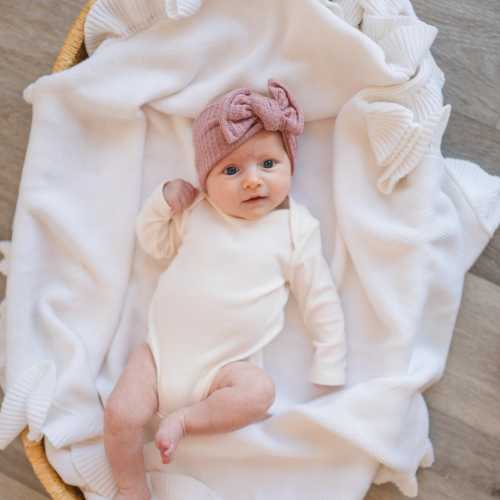Mauve Honeycomb Waffle Spring Newborn / Baby Headband (Oversized or Top Knot Style Options)