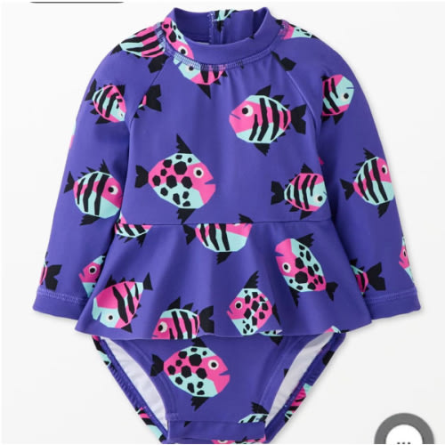 Baby One-Piece Skirted Rashguard Swimsuit | Hanna Andersson