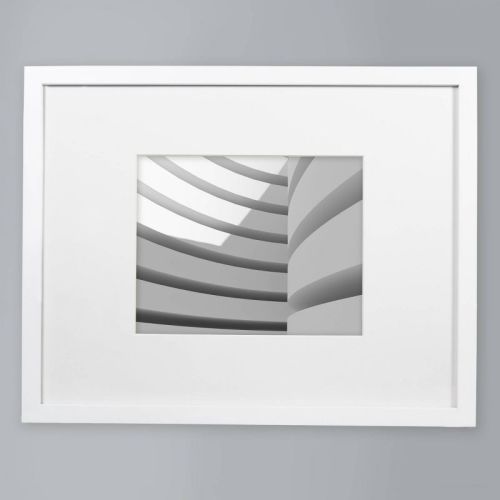 14" X 18" Matted To 8" X 10" Thin Gallery Frame White - Threshold™: Modern Beveled Mat, Wall Display