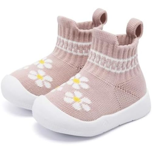Eashi Baby Boy Girl Non-Skid Indoor Infant Walking Shoes Breathable Warm Elastic Sock Shoes with Memory Sole Protect Toes Outdoor Sneakers