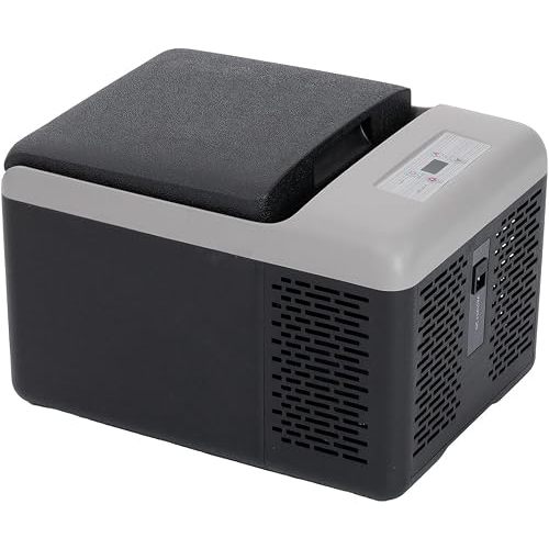 Alpicool C9PT Portable Car Freezer Cooler, 12 Volt Car Refrigerator, 10 Quart Fast Cooling, with 12/24V DC and 100-240V AC for Outdoor, Camping, RV, Truck (Black&Grey)