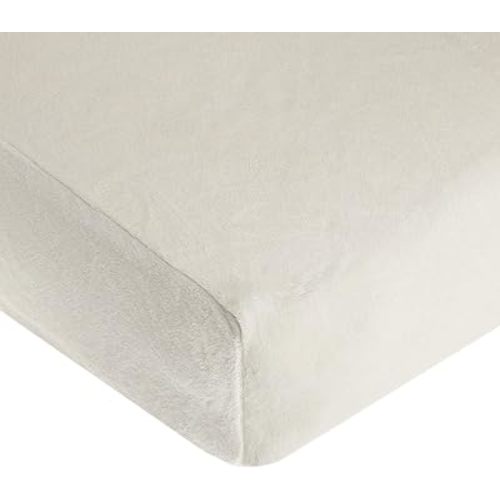 American Baby Company Heavenly Soft Chenille Fitted Crib Sheet - Cream