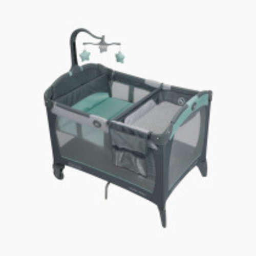 Graco Pack and Play Change 'n Carry Playard | Includes Portable Changing Pad, Manor, 40x28.5x29 Inch (Pack of 1)