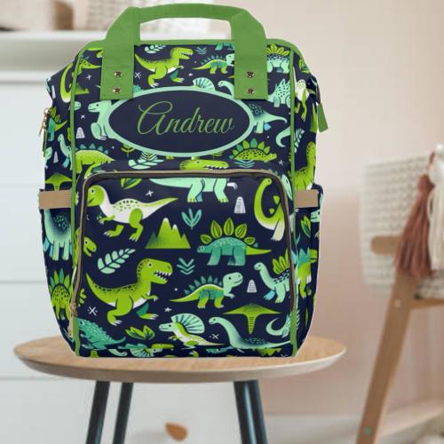 Dinosaur Diaper Bag Backpack Personalized Toddler Bag Baby Shower Gift Eco-Friendly Backpack Travel Diaper Bag Dino Theme Diaperbag Gift