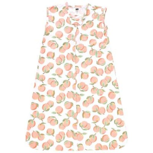 Hudson Baby Infant Girl Cotton Sleeveless Wearable Sleeping Bag, Sack, Blanket, Peach, 0-6 Months