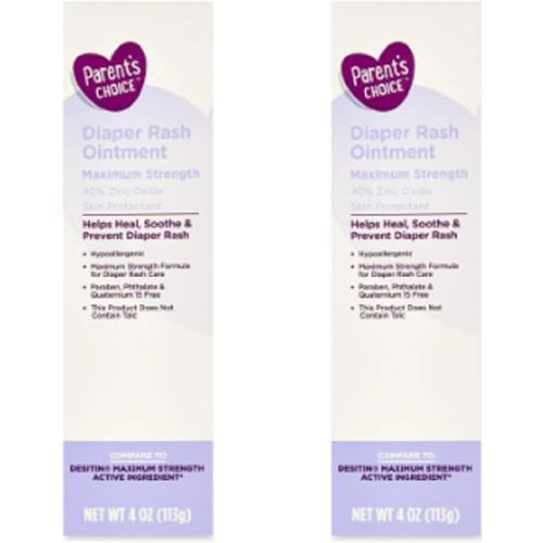 Parent's~Choice Diaper Rash Ointment, 40% Zinc Oxide, 4oz (Pack of 2)