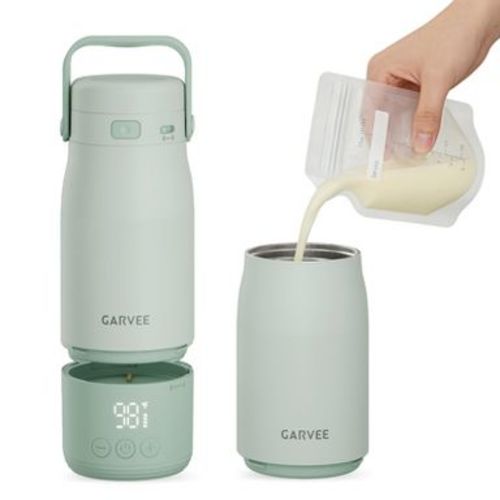 Portable Baby Bottle Warmer for Travel, Fast Milk Warmer with Precise Temperature Control for Breastmilk Formula