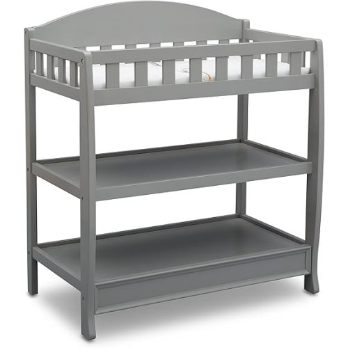Delta Children Infant Changing Table with Pad, Grey