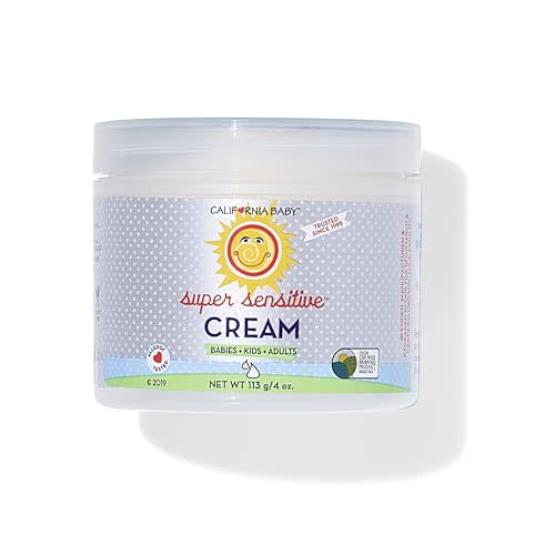 California Baby Super Sensitive Cream (Unscented) | Plant-based | Allergy Friendly | No Added Fragrance | Baby Sensitive Cream & Moisturizer for Dry, Very Sensitive Skin | 4oz.