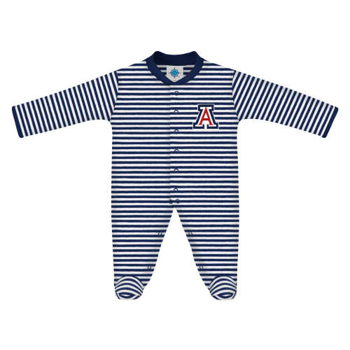 Arizona Wildcats Striped Footed Romper | College Baby