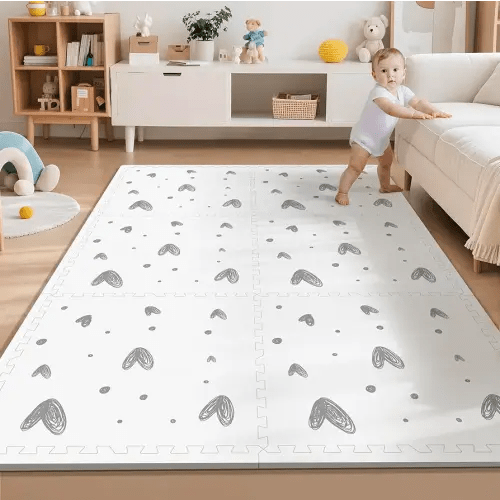 Baby Foam Play Mat, Play Mat for Indoor and Outdoor，Love