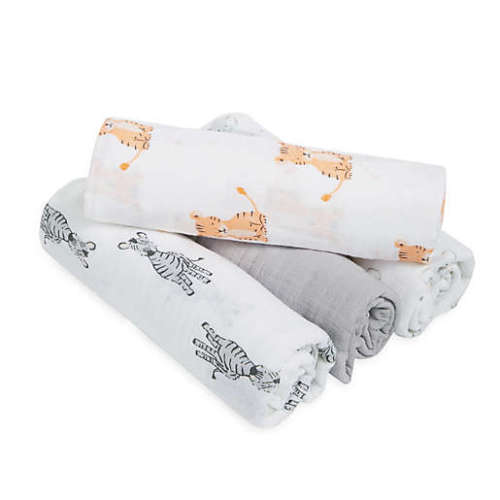 aden + anais™ essentials Safari Babes 4-Pack Classic Muslin Swaddles
