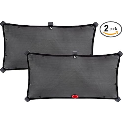 Munchkin® Brica® Magnetic Stretch to Fit™ Sun Shade, Black, 2 Pack