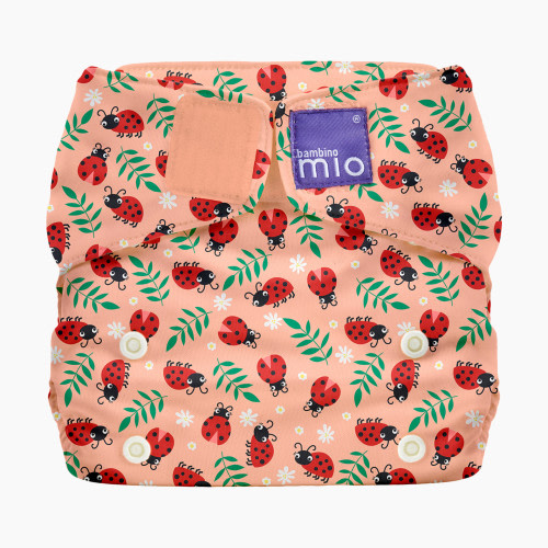 Bambino Mio Miosolo All-In-One Reusable Cloth Diaper - Loveable Ladybug, One Size (8-35 lbs)