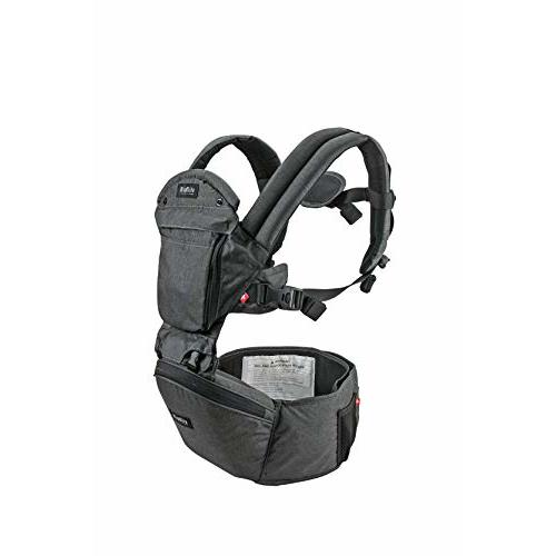 MiaMily Hipster Plus Hip Seat Baby Carrier - 6 Carry Positions - Newborn to Toddler - Lumbar Support - Charcoal Grey