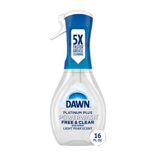 Dawn Platinum Powerwash Spray Starter Kit - Free & Clear - 16 fl oz: Liquid Cleanser for Dishes, Multi-Surface Use