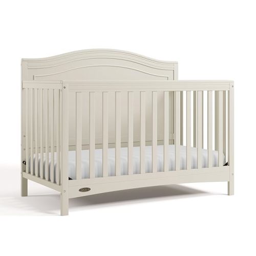 Graco Paris 4-in-1 Convertible Crib – GREENGUARD Gold Certified, Converts to Toddler Bed and Daybed, Fits Standard Full-Size Crib Mattress, Adjustable Mattress Support Base (Frosted Oat)
