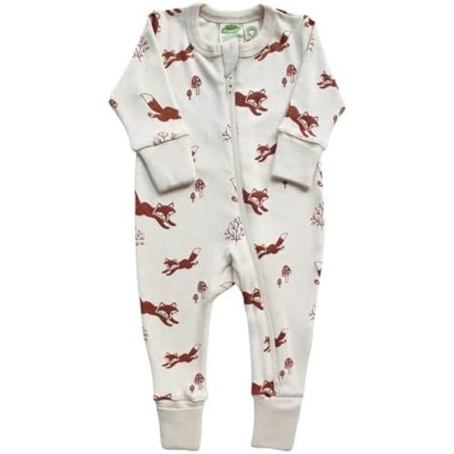 PARADE Organic Holiday Print '2-Way' Zip Romper