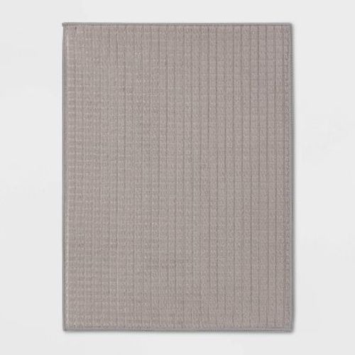Kitchen Drying Mat Gray - Room Essentials™: Polyester Dish Mat, Machine Washable, 20"x15"
