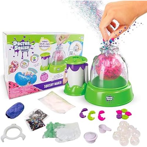 Doctor Squish Squishy Maker Kit – DIY Squishy Making Station | Make Your Own Squishies with Slime Powder, Sparkles & TPR Balloons | Fun Stress Ball & Squishy Kit for Kids Ages 8 & Up