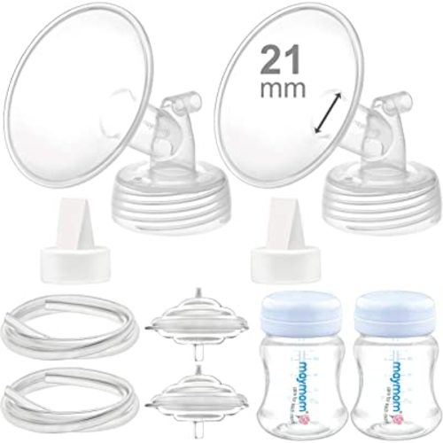 Maymom Pump Parts Compatible with Spectra S2 S1 Replacement Kit for Spectra Pump Parts 21mm Flange Duckbill Valve Tube Bottle Backflow Protector, Not Original S2 Accessories